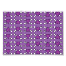 Purple Heart e teste padrão dos Crossbones Foto Arte