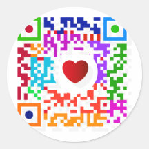 QR-Código Adesivos Em Formato Redondos