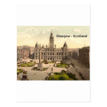 Quadrado de Scotland Glasgow George (St.K.) Cartão Postal