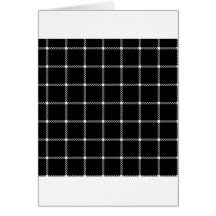 Quadrado pequeno de duas bandas - branco no preto cartao