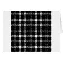 Quadrado pequeno de três bandas - branco no preto cartões