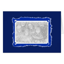 Quadro azul da foto cartão