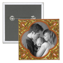 Quadro da laranja & do ouro botons