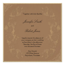 Quadro do Victorian no convite do casamento do our