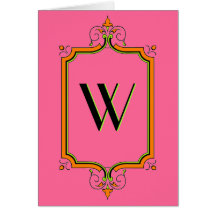 Quadro elegante do Flourish Cartões