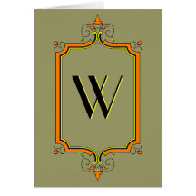 Quadro elegante do Flourish Cartões