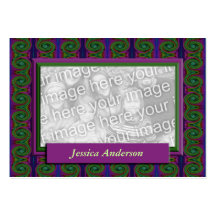 quadro roxo da foto do abstrato do verde cartoes de visita