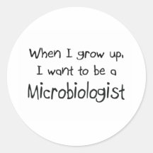 Quando eu me cresço acima queira ser um microbiolo adesivo