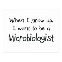 Quando eu me cresço acima queira ser um microbiolo cartões postais
