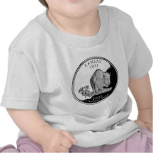 Quarto do estado de Kansas Camisetas