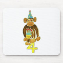 Quarto macaco do aniversário mousepad