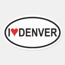QUATRO "mim [coração] Denver " Adesivos