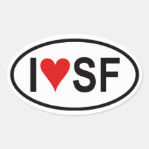 QUATRO "mim [coração] SF " Adesivos
