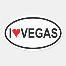Quatro "mim [coração] Vegas Adesivos Oval