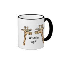Que está acima? Caneca do girafa