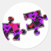Quebra-cabeça do dia de são valentim adesivos