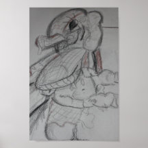 Queda distante elefante e borracho posters