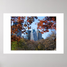 QUEDA no poster da fotografia do CENTRAL PARK NYC