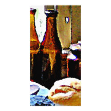 Queijo e garrafas do açúcar cartão com foto personalizado