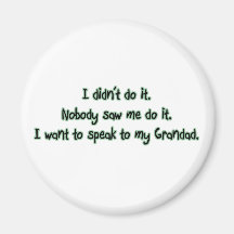 Queira falar ao Grandad Imãs De Geladeira