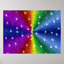 rainbow em elephantenskin leatheroptik & raindrops poster