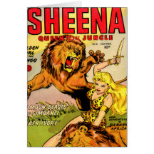 Rainha de Sheena da selva Cartao