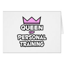 Rainha do treinamento pessoal cartoes