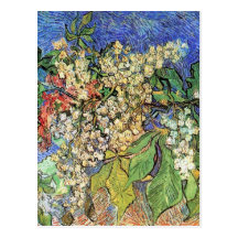 Ramos de florescência das castanhas, Van Gogh Cartoes Postais