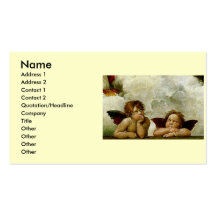 Raphael "Sistine Madonna" (cerca de 1513) (detalhe Cartao De Visita