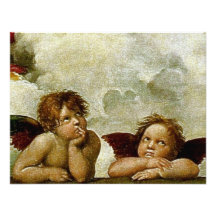 Raphael "Sistine Madonna" (cerca de 1513) (detalhe Convites Personalizado