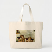 Raphael "Sistine Madonna" (cerca de 1513) (detalhe Bolsas Para Compras