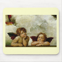 Raphael "Sistine Madonna" (cerca de 1513) (detalhe Mousepad