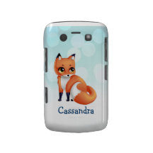 Raposa bonito dos desenhos animados de Kawaii Capas Blackberry