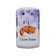Raposa bonito dos desenhos animados do sono de Kaw Capas Blackberry Bold