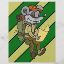 Rato Backpacking Modelo De Panfletos