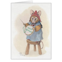 Rato do aniversário cartoes