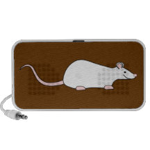 Rato do branco do animal de estimação caixinha de som para mini