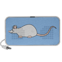 Rato do branco do animal de estimação caixinha de som para mini
