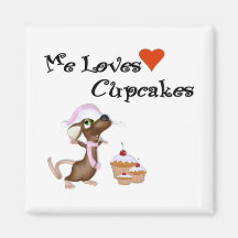 Rato mim ímã do cupcake dos amores ima
