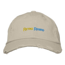 Rebobinação retro chapéu afligido do estilo bones