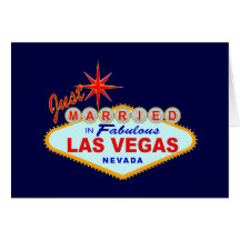 Recem casados em Las Vegas fabuloso Cartoes