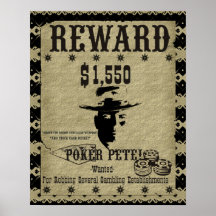 Recompensa de Pete do póquer Posters