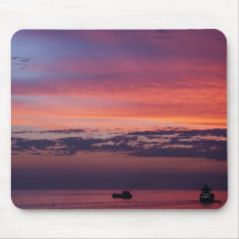red sunset mousepads
