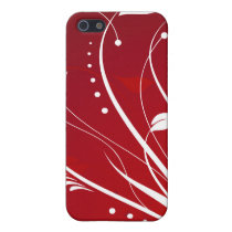 Redemoinho floral vermelho iphone cases