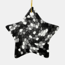 Redemoinho preto & branco do mosaico enfeites de natal