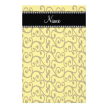 Redemoinhos conhecidos personalizados do amarelo papelaria personalizada