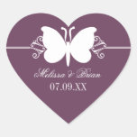 Redemoinhos da borboleta da beringela que Wedding  Adesivos