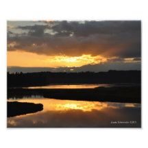 reflexão do por do sol 8X10 Impressão De Foto