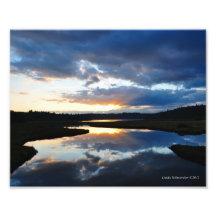 reflexão do por do sol 8X10 Fotografias