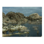 Reflexões da represa do ladrador cartao postal